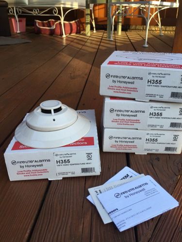 4- Honeywell Firelite H355 Heat Detector With Base Fixed 135 Degrees
