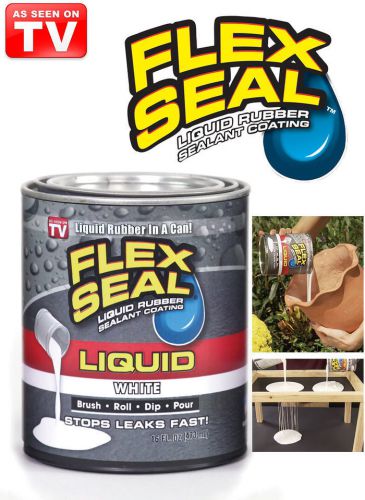 White 16 oz can  flex seal liquid rubber  as seen on tv free  shipping ! for sale