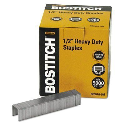 Bostitch Heavy Duty Premium Staples 55 85 Sheets 0.5 Inch Leg 5000 Per Box