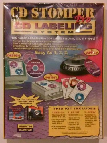 CD Stomper Pro CD Labeling System Brand New Factory Sealed (150 Labels!)