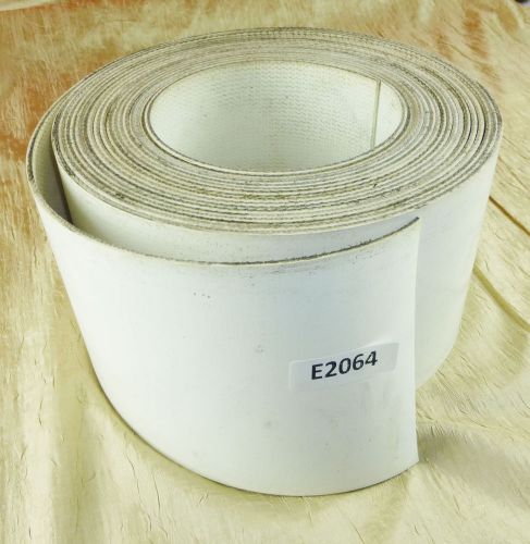 White Silicone Conveyor Belt 7&#034; x .15&#034; Thick Rubber High Temperature