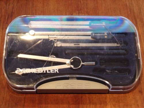 Staedtler Mars Compass Set in Storage Case, Incomplete - 2 Pieces Missing