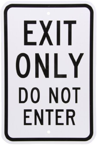 SmartSign by Lyle SmartSign Aluminum Sign, Legend &#034;Exit Only Do Not Enter&#034;, 18&#034;