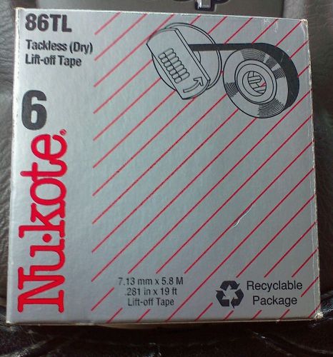 Nu-kote 86tl universal tackless (dry) lift-off tape 6 pack for sale