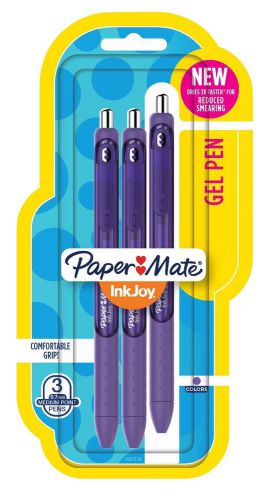Paper Mate Inkjoy Gel Pens, Colorful 0.7mm Medium Point, Purple  3 Pack