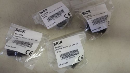 SICK 5312998 NEW IN PACKS LOT OF 4 PCS ADAPTOR M20 TO 1/2&#034; NPT SEE PICS #A55