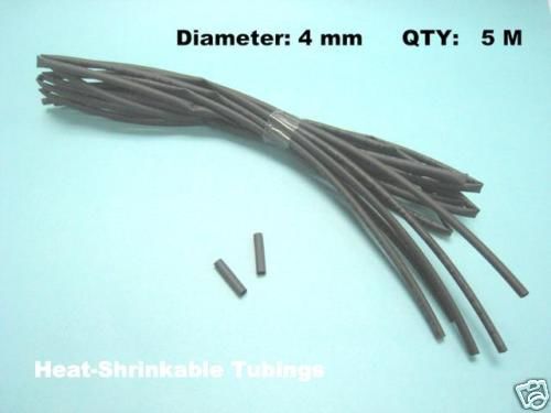 5/32&#034; dia 4.0 mm black 2:1 heat shrink tubing polyolefin #n7 5m = 16 ft for sale