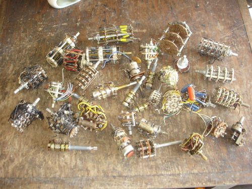 HUGE LOT OF 23 VARIOUS ROTARY SWITCH (S) &amp; 9 POTENTIOMETERS