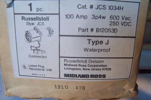 Russellstoll JCS1034H Waterproof Plug Receptacle
