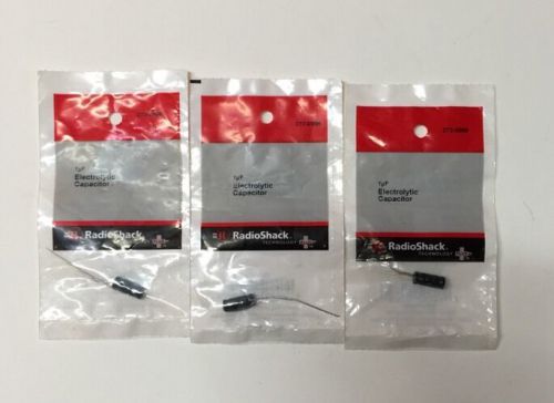 Lot Of 3 Packs 1µF Electrolytic Capacitor #272-0996 By RadioShack