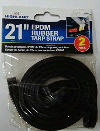 Highland # 90221 21 inch (21&#034;) EPDM Rubber Tarp Strap - 2 Pack - NEW!
