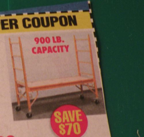 Heavy Duty Portable Scaffold Haul Master Harbor Freight COUPON SAVE $70 F58