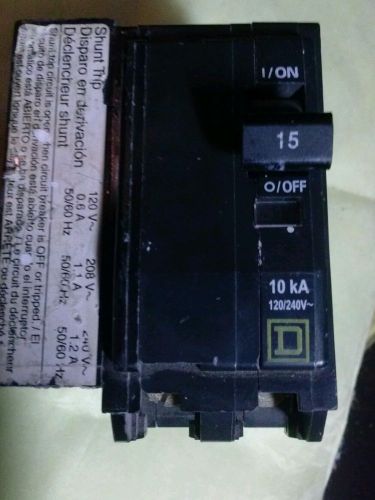 Square d 15 amp 2 pole with shunt trip device q0 n-5, 924 for sale