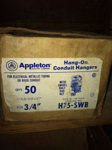 3/4  Conduit Hanger with Bolt, Appleton H-75-SWB, Diameter: 3/4&#034;, Steel