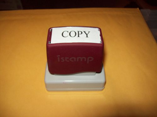COPY Pre-Inked iStamp Stock Message Stamp PURPLE INK