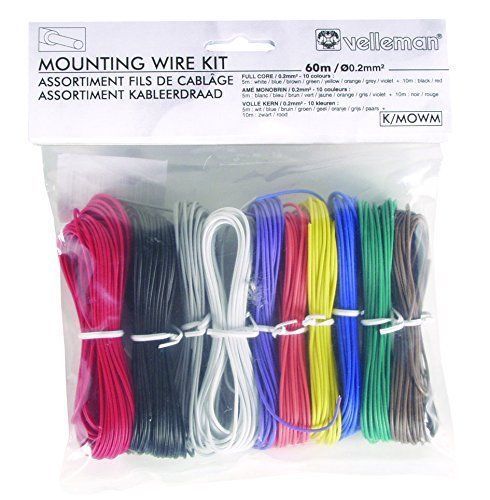 Velleman KMOWM 10 Color Solid Core Mounting Wire Set