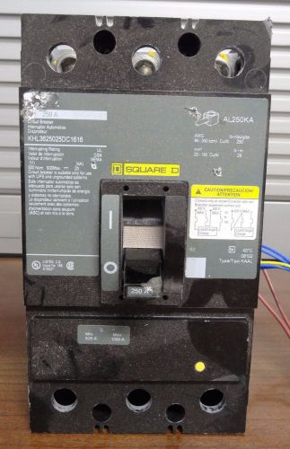 Square D KHL3625025DC1616 250 Amp Circuit Breaker w/Auxiliary