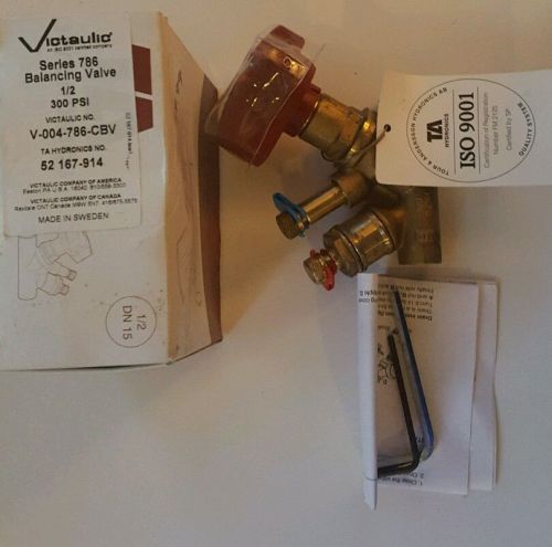 Victaulic 786 series 1/2&#034; 300 psi balancing valve v-004-786-cbv tour &amp; andersson for sale