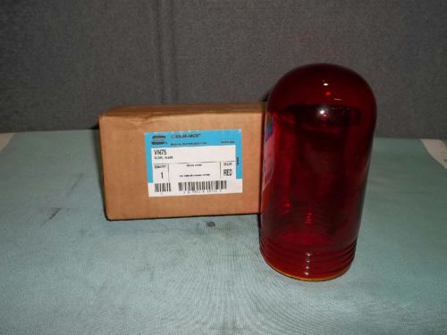 New Crouse Hinds VN75 Red Glass Globe