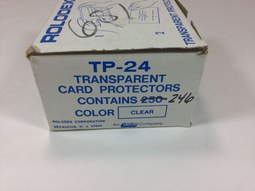 Rolodex TP 24 Transparent Clear Card Protectors 2.25 x 4 Box 246 Ct.
