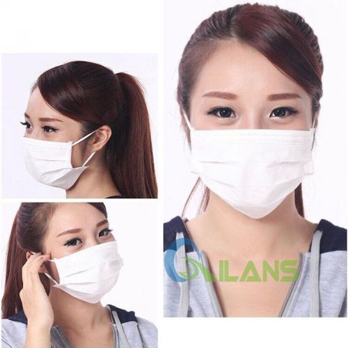 50 pcs 3-ply disposable face dust cleaning earloop anti-flu mouth mask for sale
