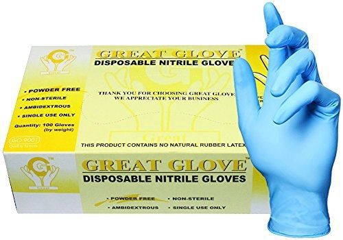 100 x blue nitrile disposable gloves multi purpose medical examination garage for sale