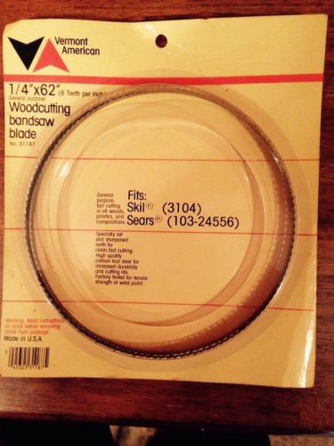 Vermont American 62 in. x 1/4 in. x 6 TPI Wood-Cutting Band Saw Blade-31187