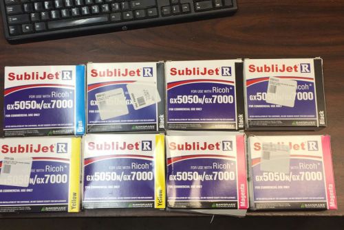 Sawgrass SubliJet R for Ricoh GX 7000/5050   (8 PACKAGES OF INK) ASST COLORS