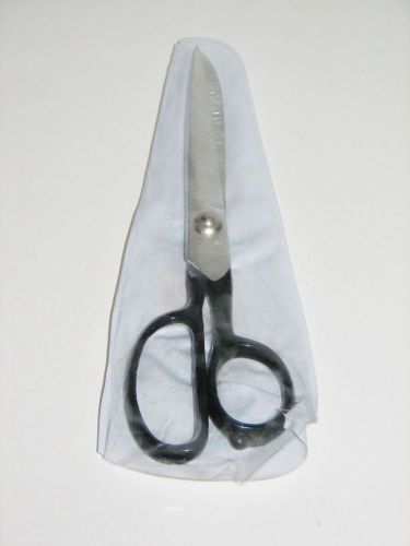 Chrome scissors with black handle -6&#034; w/ plastic sleeve - new - sewing/crafts for sale