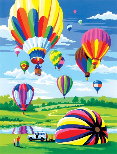 Royal &amp; Langnickel Painting by Numbers Small Hot Air Balloon Junior Set Set of 3