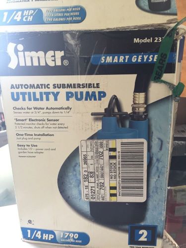 Simer 2330 - Smart Geyser 30 GPM (3/4&#034; or 1&#034;) Automatic Submersible Utility Pump