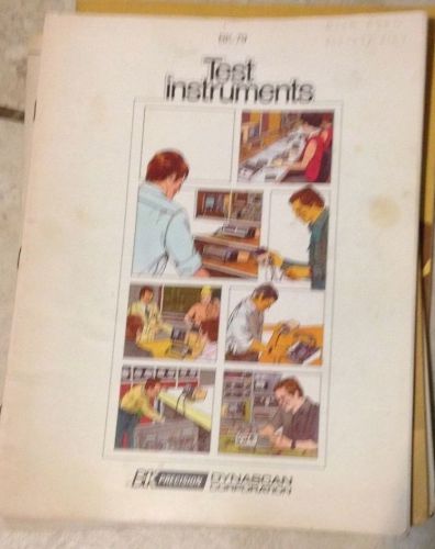 Bk-79 test instruments b &amp; k precision dynascan catalog 1978 for sale