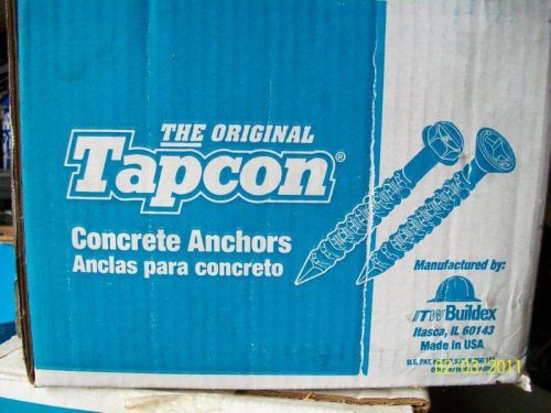 Original tapcon s 5&#034; length x 1/4&#034;  diameter  500 pcs. new box for sale