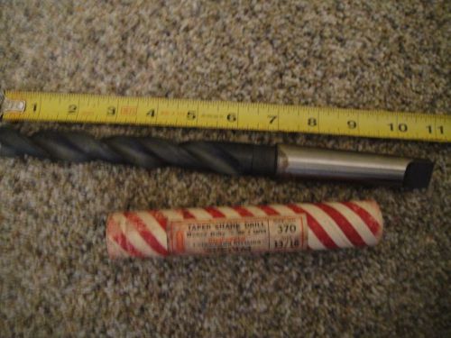 &#034;union card&#034; tapered shank drill bit 13/16&#034; heavy duty high speed no 3 taper 370 for sale