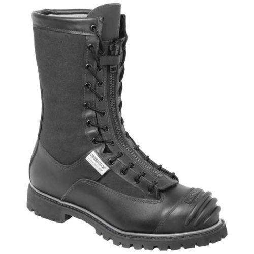 Total fire, 10&#034; leather structural firefighting boot w/speed zip- size 8.0 wide for sale