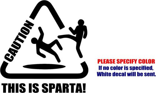 Caution This is Sparta! Decal Sticker JDM Funny Vinyl Car Window Bumper Wall 9&#034;