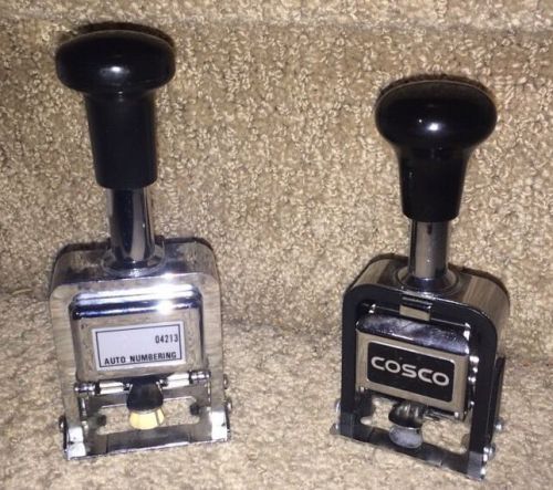 COSCO &amp; AUTO NUMBERING SELF INKING STAMP MODEL #04213 - SET OF TWO