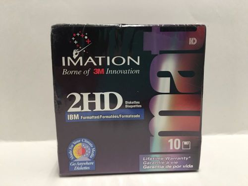 Imation IBM Formatted 2 HD 1.44 MB 3.5&#034; Diskettes 3M  New in Box