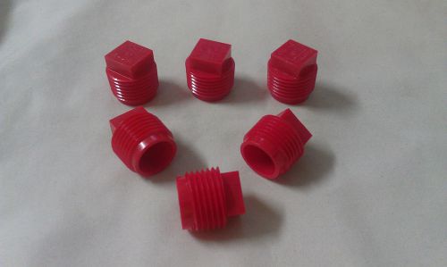 Plugs (6), threaded round, 1/2&#034; n.p.t. male  *pack of 6 for sale