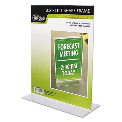 Clear Plastic Sign Holder, Stand-Up, 8 1/2 x 11, Sold as 1 Each