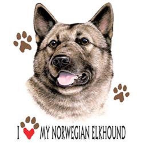I Love My Norwegian Elkhound Dog HEAT PRESS TRANSFER for T Shirt Sweatshirt 882