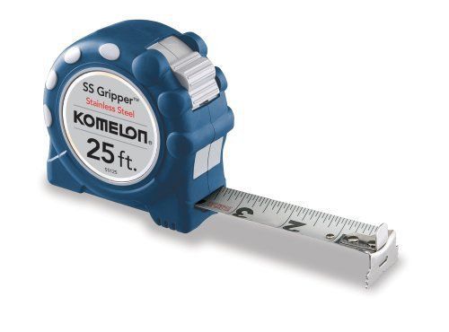 Komelon ss125 gripper 25 ft. x 1 in. stainless steel measuring tape, new for sale