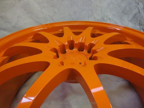 High gloss ktm orange qualicoat powder coating paint  3 oz, buy 2 pcs- get 1 lb for sale