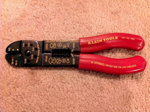Klein tools 6-in-1 multi-purpose wiring cuts strips stripper tool cat.1000 for sale