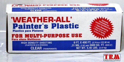 HD9 Weatherall Painter&#039;s Plastic Roll Polythelene Multi-Purpose Home Improvement