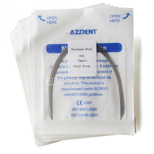10X Dental Orthodontic Arch Wires Round 016 Upper Stainless Steel Azdent Oval CA
