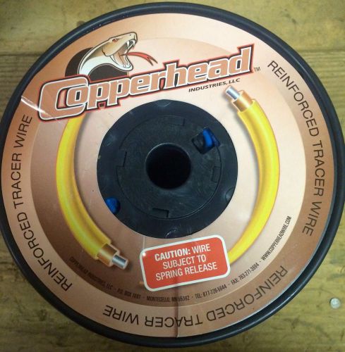 Copperhead reinforced tracer wire 500&#039; spool #12 awg-water gas etc.. for sale