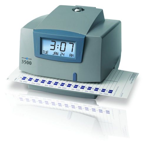 Pyramid 3500 Time Clock / Payroll Recorder 3500. Working with time cards &amp; keys