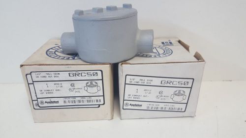 LOT OF (2) NEW OLD STOCK! APPLETON MALLEABLE IRON CONDUIT BOXES GRC50