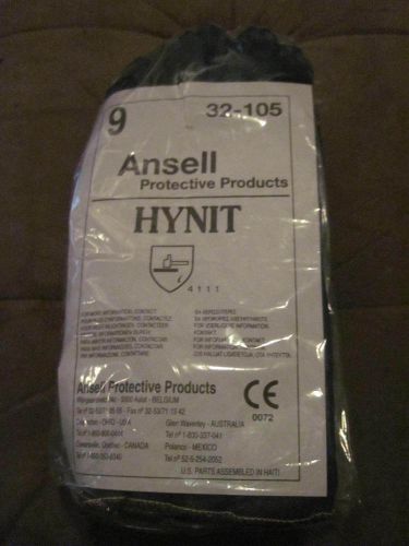 BRAND NEW Ansell HyNit Gloves #32-105 Nitrile Impregnated 1 Dozen - Size 9 -